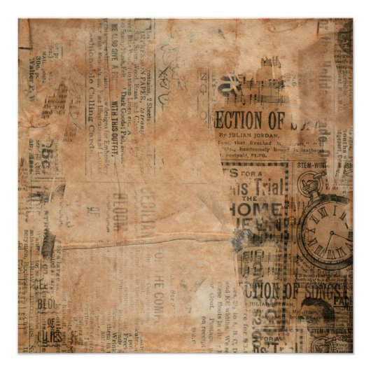 Oude  krant Torn One Perfect Poster (Voorkant)