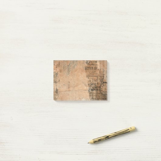 Oude  krant Torn One Post-it® Notes (Op bureau)