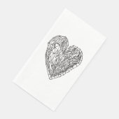 Oude kristallen hart illustratie servetten (Hoek)