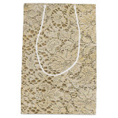 Oude kroeslantaarn Floral Pattern + jouw ideeën Medium Cadeauzakje (Achterkant)