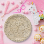 Oude kroeslantaarn Floral Pattern + jouw ideeën Papieren Bordje (Feest)