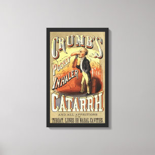 Oude labelkunst, Crumb's zakastma-inhalator Canvas Afdruk