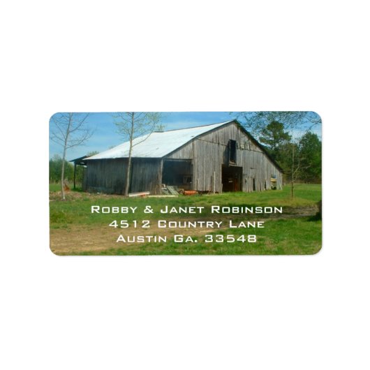 Oude Land Barn Adres Stickers (Voorkant)