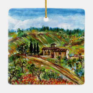 OUDE LANDBOUW IN TUSCANY LANDSCAPE KERAMISCH ORNAMENT