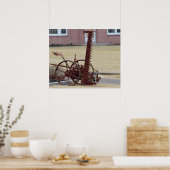 Oude landbouwmachines poster (Keuken)