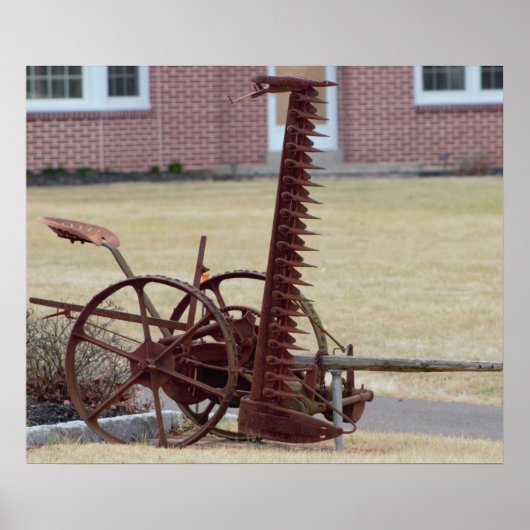 Oude landbouwmachines poster (Voorkant)