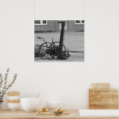 Oude landbouwmachines poster (Keuken)