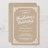 Oude Landelijke | Afstuderen Uitnodiging (Voorkant / Achterkant)