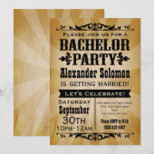 Oude Landelijke Bachelorfeest Uitnodiging (Voorkant / Achterkant)