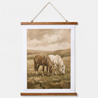 Oude landelijke boerderij landschap olieverfschild hangend wandkleed