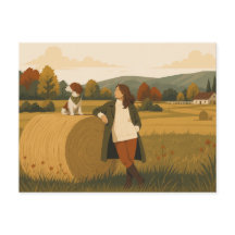 Oude landelijke omgeving met Brittany Spaniel