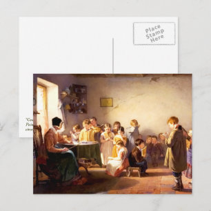 Oude Landelijke School Schilderij Fine Art Briefkaart