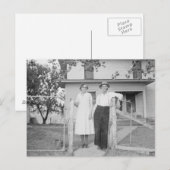 Oude landhuis en familie briefkaart (Voorkant / Achterkant)