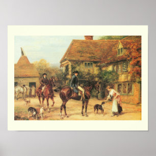Oude landschap scène poster
