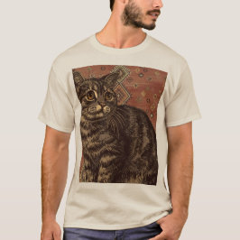 Oude Lapjeskat op Marokkaanse Vloerkleed T-shirt