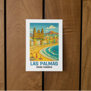 Oude Las Palmas Gran Canaria Canteras Beach Briefkaart
