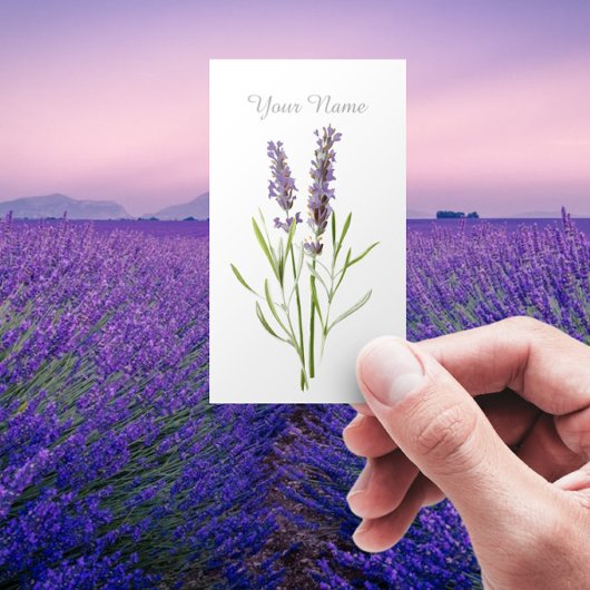 Oude lavendel visitekaartje