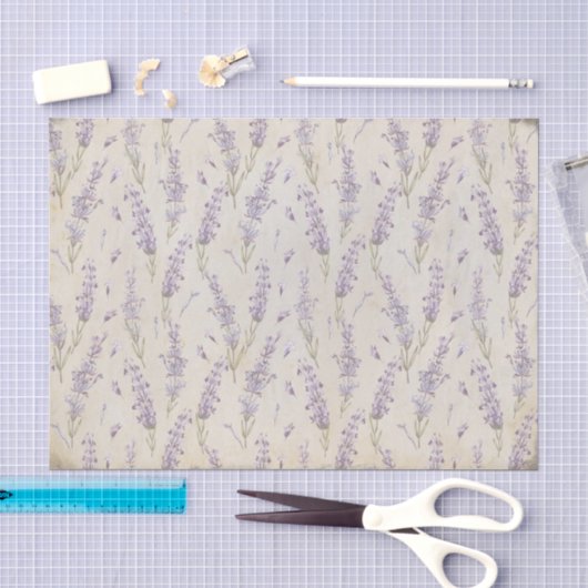 Oude lavendel wilde bloem tissuepapier (Craft)