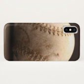 Oude leder-honkbal met krassen Case-Mate iPhone case (Achterkant (horizontaal))