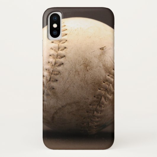 Oude leder-honkbal met krassen Case-Mate iPhone case (Achterkant)