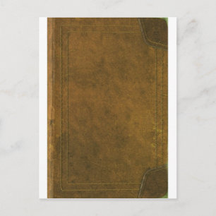 oude lederboekomslag briefkaart