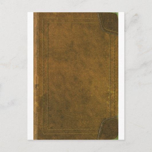 oude lederboekomslag briefkaart (Voorkant)