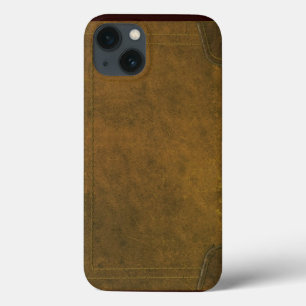 oude lederboekomslag iPhone 13 hoesje