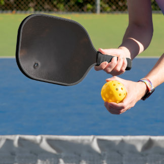 Oude lederen zwarte vlakke oppervlakte luxe pickleball paddle