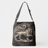 Oude leeuw van Judah Large Cross Body Bag Crossbody Tas (Achterkant)