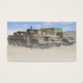 Oude legervoertuigen visitekaartje
