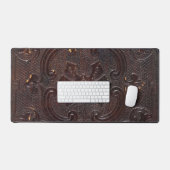 Oude leren boek bureaumat (Keyboard & Muis)