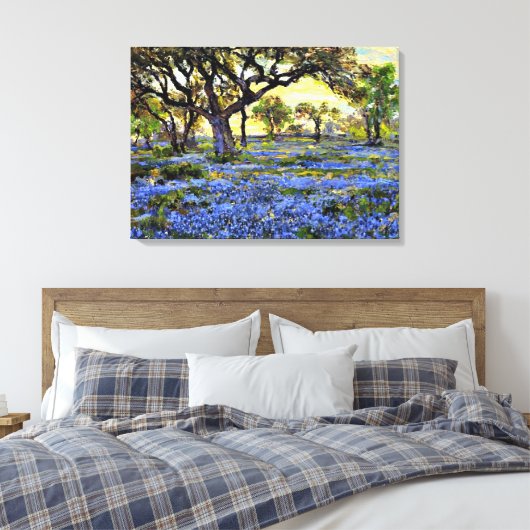 Oude levende eik- en blauwebels - Onderdonk Canvas Afdruk (Insitu (Slaapkamer))