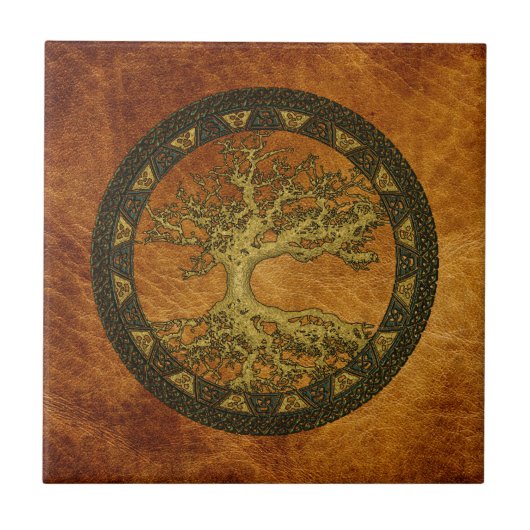 Oude levensboom tegeltje (Voorkant)