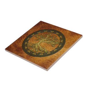 Oude levensboom tegeltje