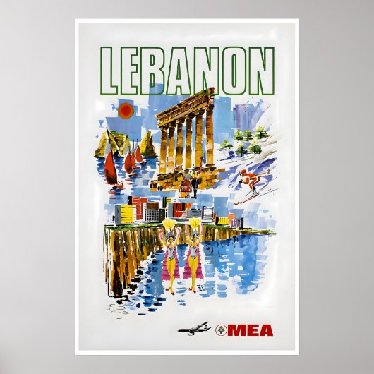 Oude Libanon Kunst Reisposter Libanese Print (Voorkant)