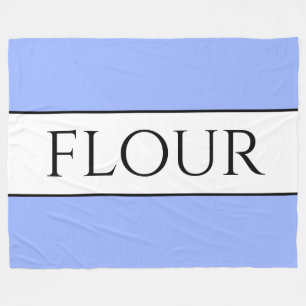 Oude lichtblauwe "FLOUR"-strepen met fashioned Fleece Deken