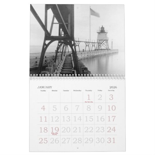 Oude lichthuizen kalender (Jan 2026)