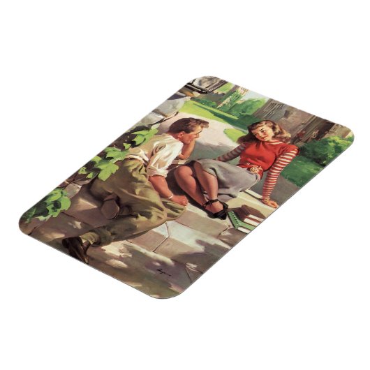 Oude liefde en romantiek, middelbare school gelief magneet (Linkerzijde)