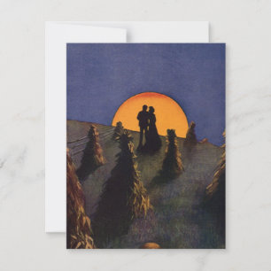 Oude liefde en romantiek, oogstmaan kus