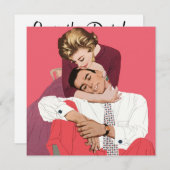 Oude liefde en romantiek, pasgehuwden save the dat save the date (Voorkant / Achterkant)