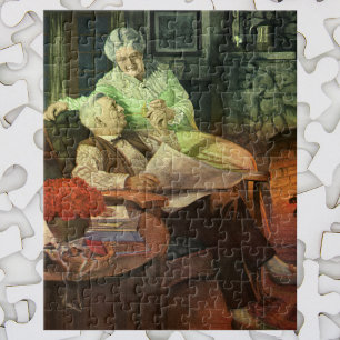 Oude liefde en romantiek; romantische grootouders legpuzzel