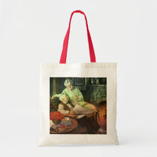Oude liefde en romantiek; romantische grootouders tote bag