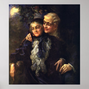 Oude liefde en romantiek, romantische victoriaanse poster