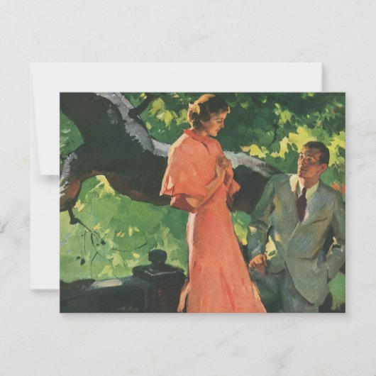 Oude liefde, romantiek, romantisch, save the date kaart (Voorkant)