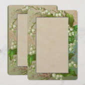 Oude Lily van de Vallei Huwelijksuitnodigingen Kaart (Voorkant / Achterkant)