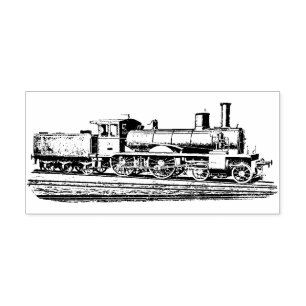 Oude locomotief 	rubberstempel