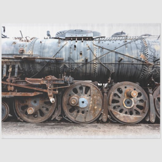 Oude Locomotief Track 20x30-decoupage Tissuepapier (Voorkant)