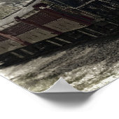 Oude locomotiefstoommotor poster (Hoek)