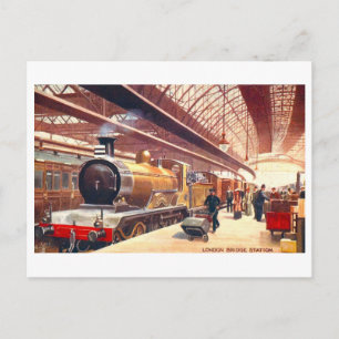 Oude Londense Bridge Station in Engeland Briefkaart