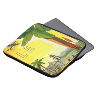 Oude Los Angeles, Californië Missie met Palmboom Laptop Sleeve